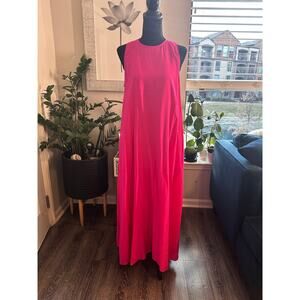 Voyageur by Mersea Hot Vibrant Pink Sleeveless Maxi Dress Sz. Small/Medium